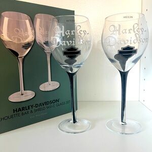 Harley Davidson Wine glass set of 2